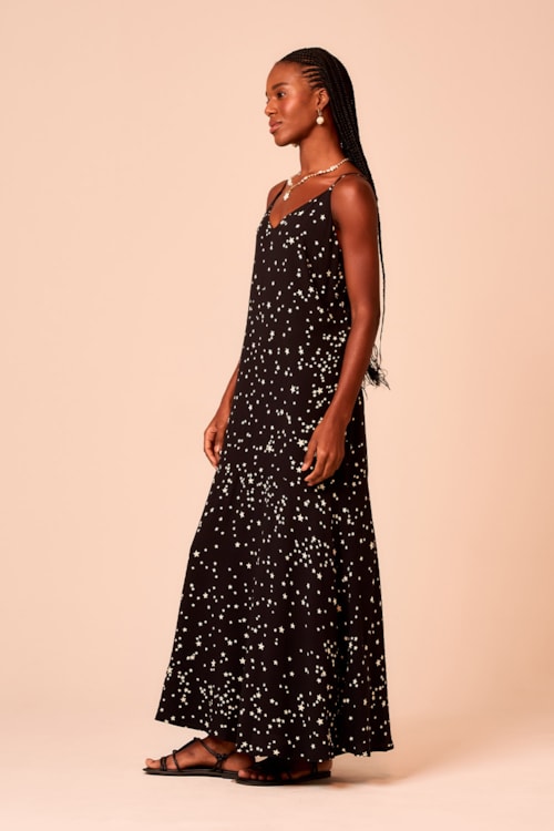 Vestido Cropped Noite Estrelada Estampado - foto 3