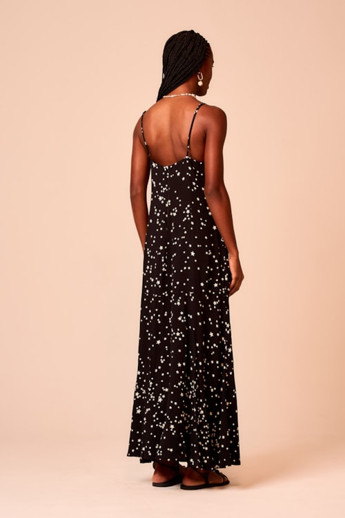 Vestido Cropped Noite Estrelada Estampado - foto 4