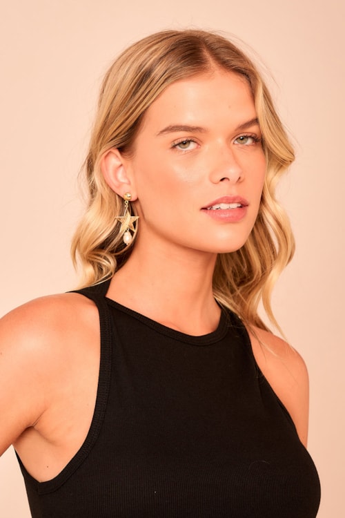 Vestido Cropped Ombro Transpassado Preto - foto 4
