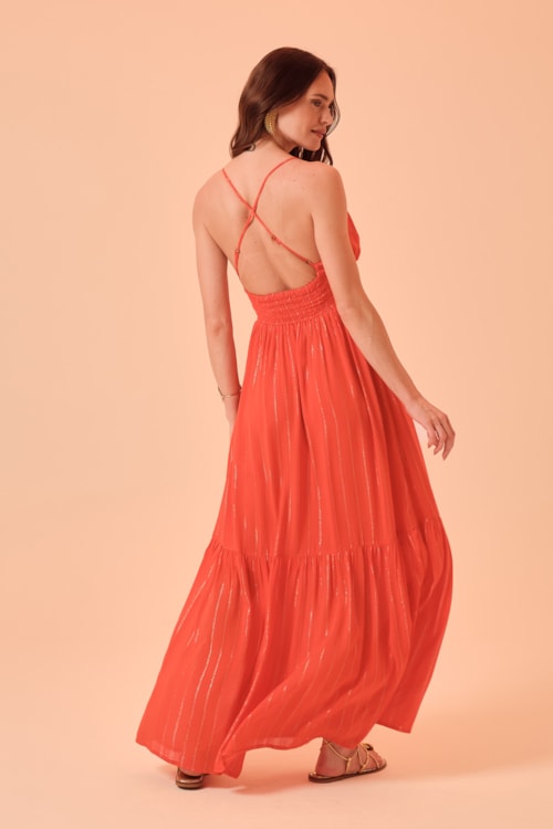 Vestido Cropped Peach Laranja - foto 2