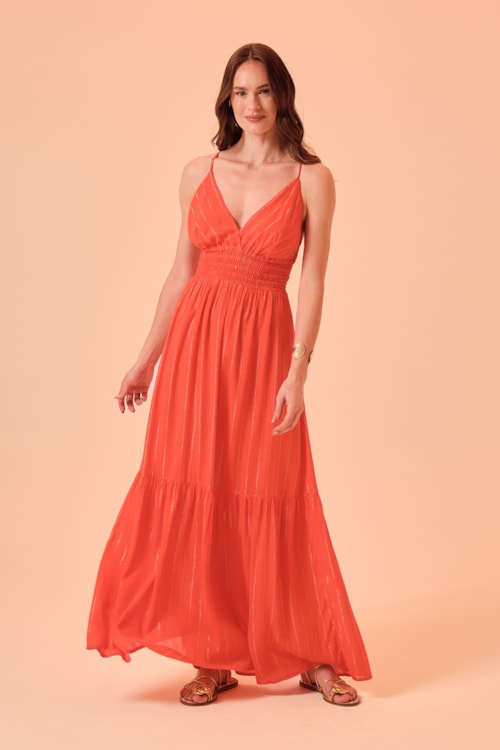 Vestido Cropped Peach Laranja - foto 3