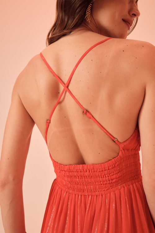 Vestido Cropped Peach Laranja - foto 6