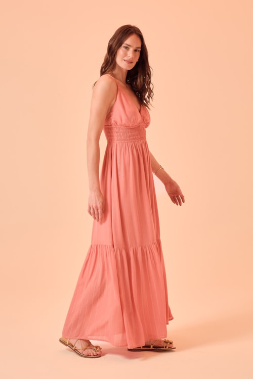 Vestido Cropped Peach Rosa - foto 3