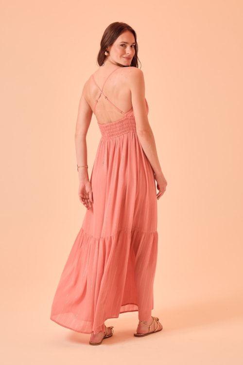 Vestido Cropped Peach Rosa - foto 5