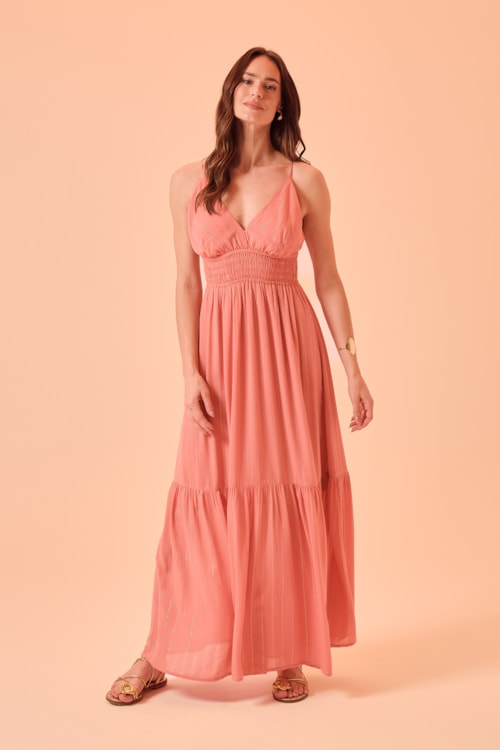Vestido Cropped Peach Rosa - foto 1