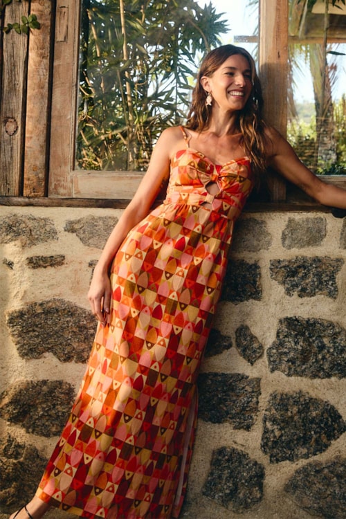 Vestido Cropped Pescare Estampado - foto 1