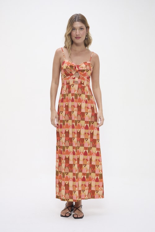 Vestido Cropped Pescare Estampado - foto 3