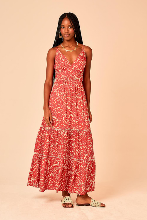 Vestido Cropped Poa Chilli Estampado - foto 2