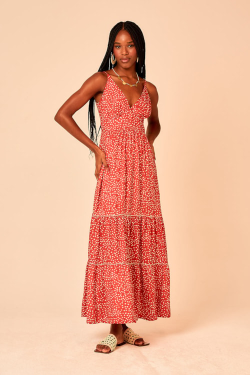 Vestido Cropped Poa Chilli Estampado - foto 3
