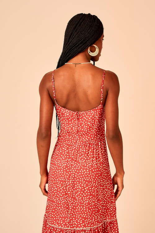 Vestido Cropped Poa Chilli Estampado - foto 5