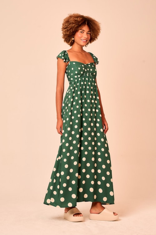 Vestido Cropped Poa Degrade Estampado - foto 2