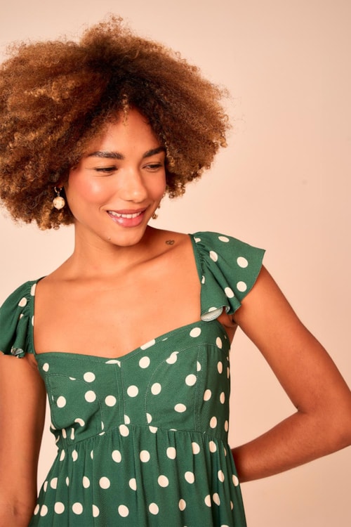 Vestido Cropped Poa Degrade Estampado - foto 5