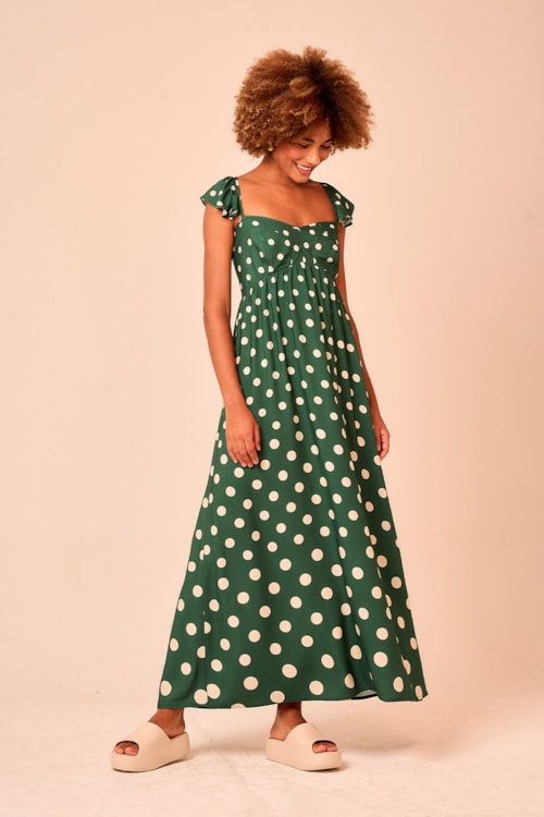 Vestido Cropped Poa Degrade Estampado - foto 1