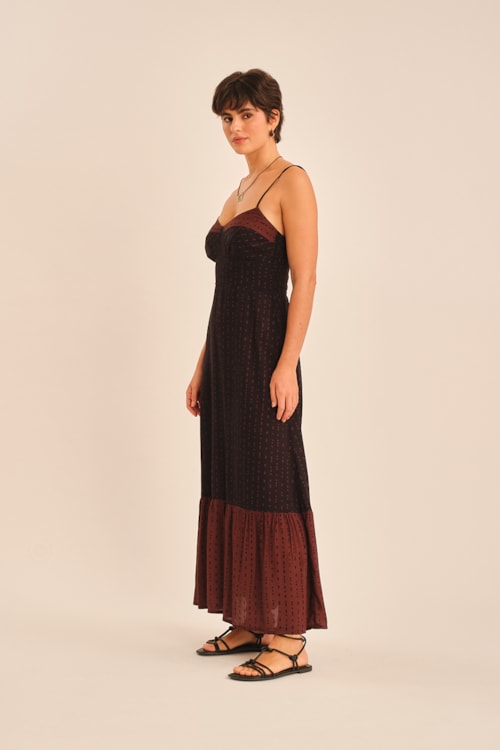 Vestido Cropped Poa Terra Estampado - foto 3