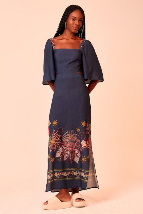 Vestido Cropped Poesia Estampado - foto 1