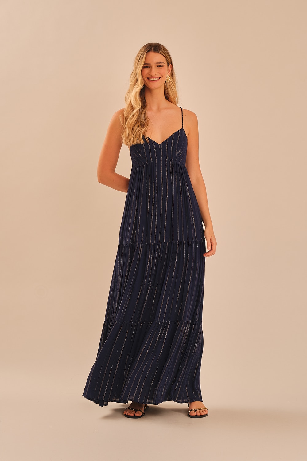 Vestido Cropped Porto Navy Azul Royal