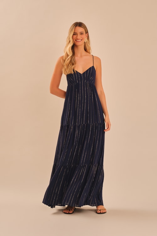 Vestido Cropped Porto Navy Azul Royal - foto 1