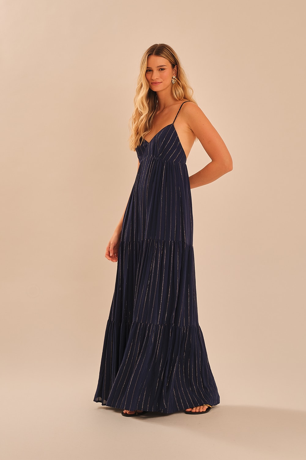 Vestido Cropped Porto Navy Azul Royal