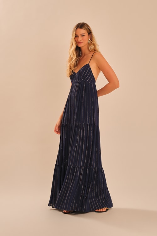 Vestido Cropped Porto Navy Azul Royal - foto 3