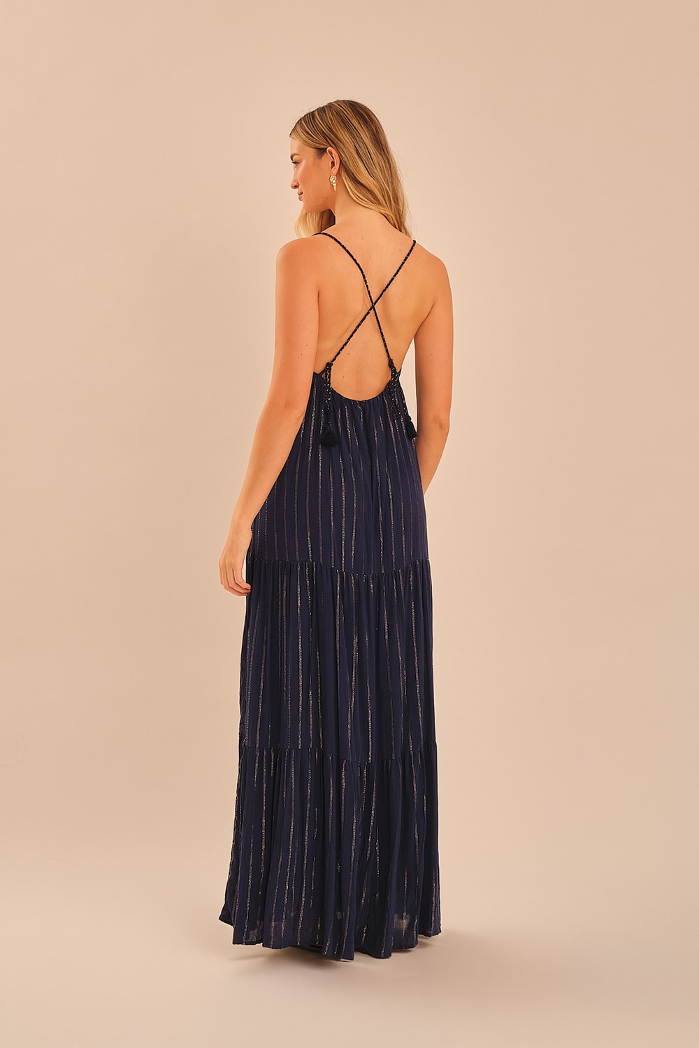 Vestido Cropped Porto Navy Azul Royal