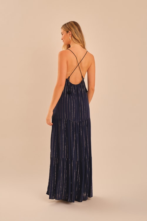 Vestido Cropped Porto Navy Azul Royal - foto 5