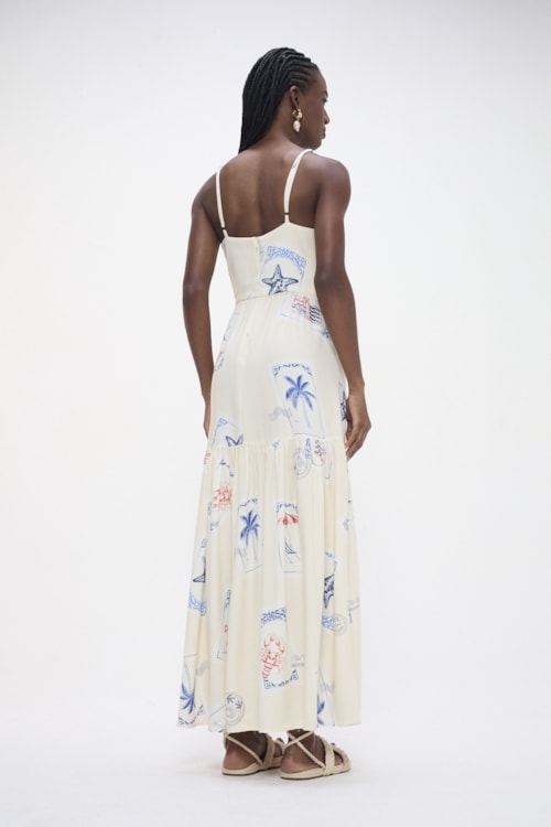 Vestido Cropped Postal Estampado - foto 4