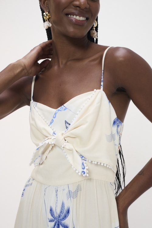 Vestido Cropped Postal Estampado - foto 5