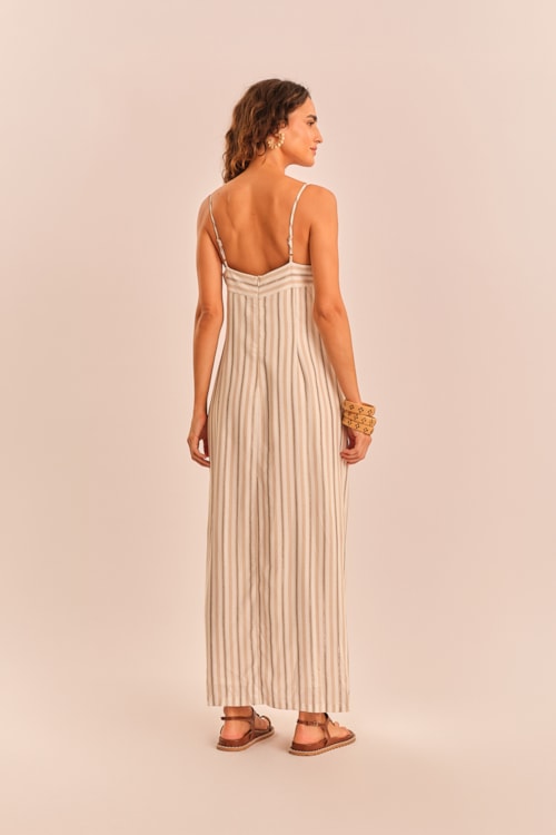 Vestido Cropped Rayon Blow Bege - foto 3