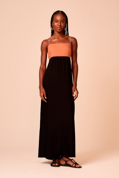 Vestido Cropped Refugio Bicolor - foto 1