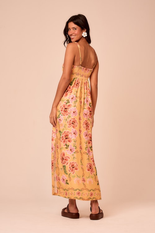 Vestido Cropped Reto Floral Positano Estampado - foto 3