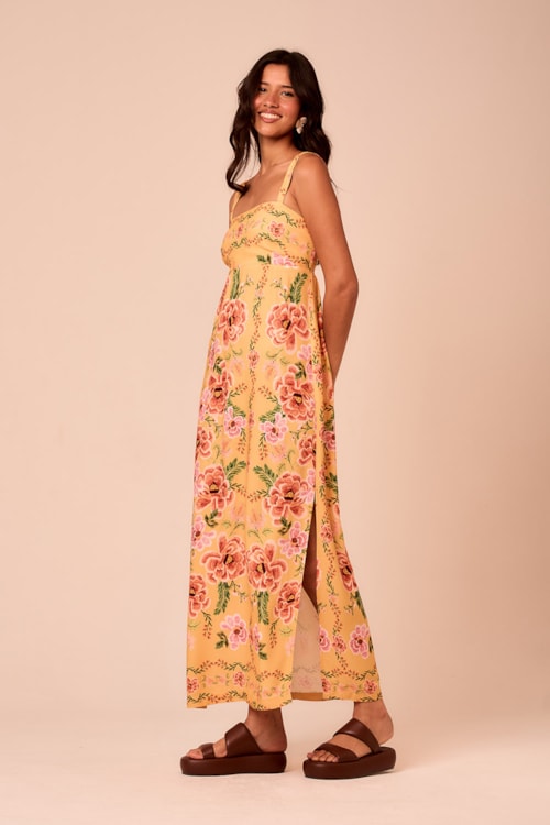 Vestido Cropped Reto Floral Positano Estampado - foto 2
