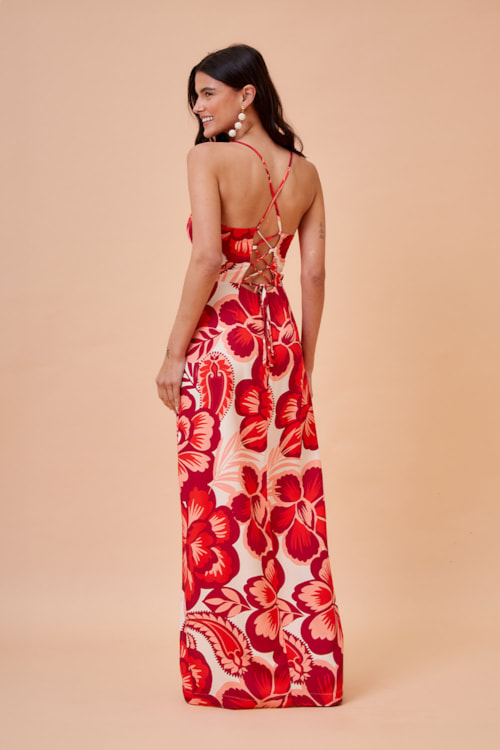 Vestido Cropped Reto Floral Rubi Estampado - foto 3