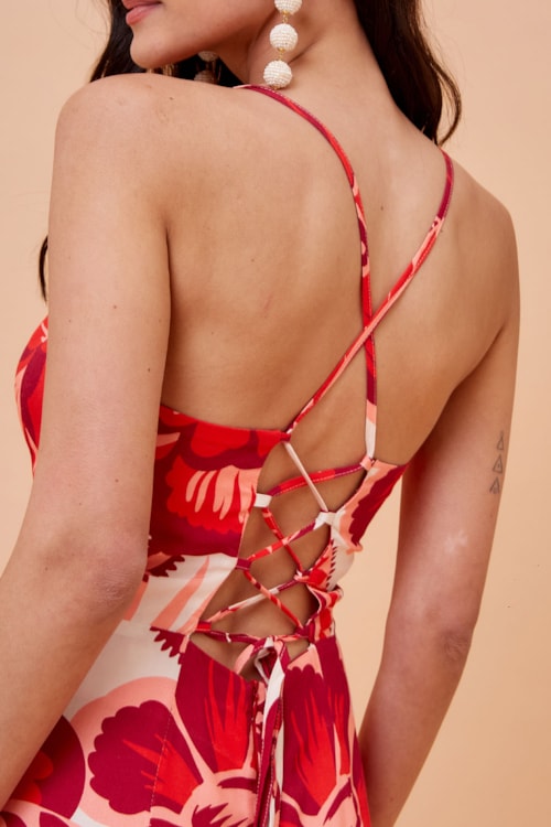 Vestido Cropped Reto Floral Rubi Estampado - foto 5