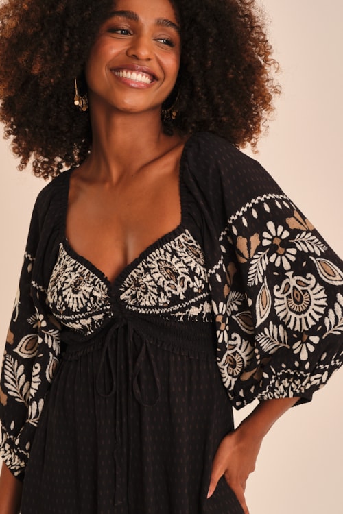 Vestido Cropped Rota Dos Camelos Estampado - foto 3