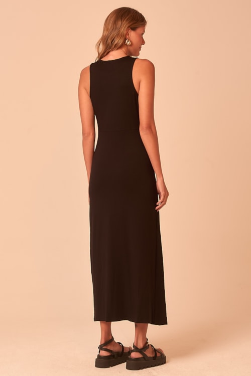 Vestido Cropped Saia Transpassada Preto - foto 3