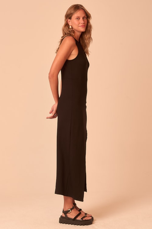 Vestido Cropped Saia Transpassada Preto - foto 2