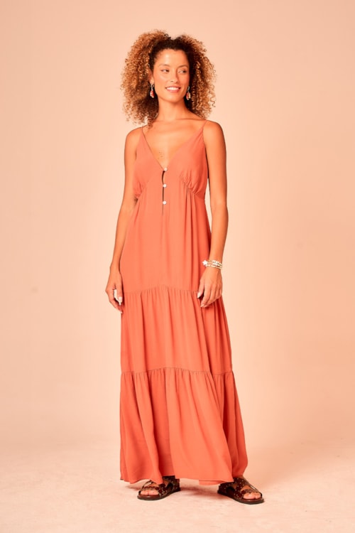 Vestido Cropped Savana Laranja Paprica - foto 2