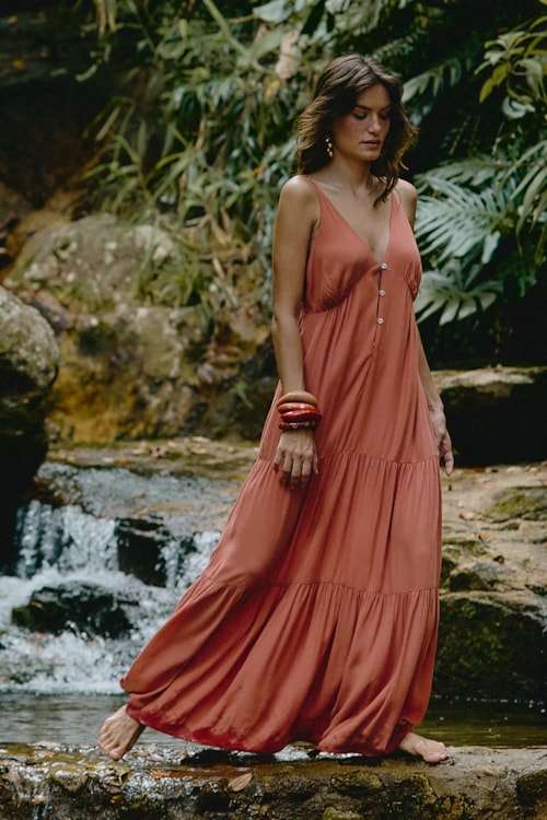 Vestido Cropped Savana Laranja Paprica - foto 1