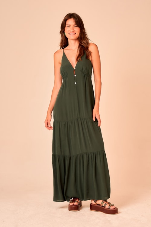 Vestido Cropped Savana Verde Selva - foto 1