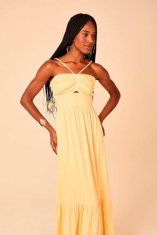 Vestido Cropped Serena Amarelo - foto 3