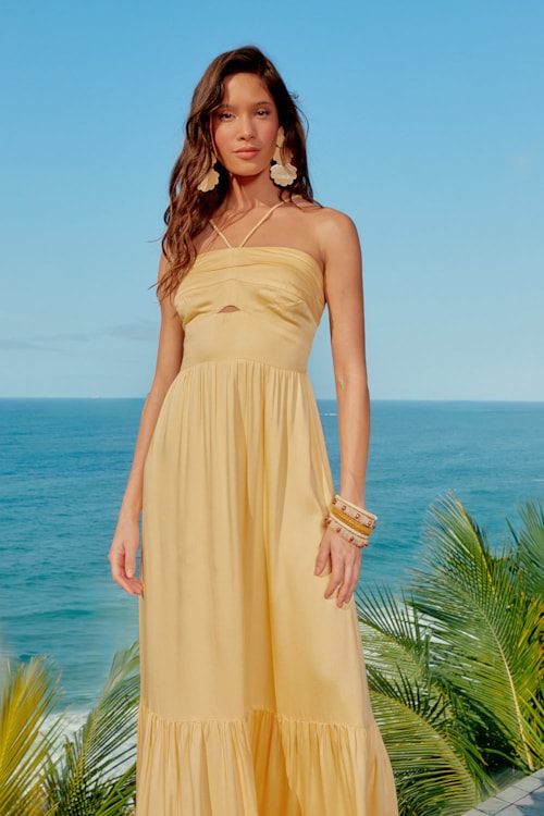 Vestido Cropped Serena Amarelo - foto 1