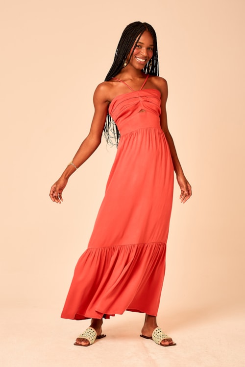 Vestido Cropped Serena Laranja - foto 3