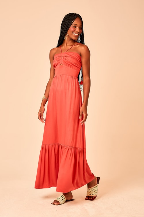 Vestido Cropped Serena Laranja - foto 1
