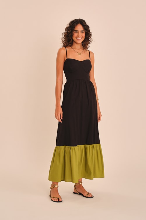 Vestido Cropped Sereno Bicolor - foto 1