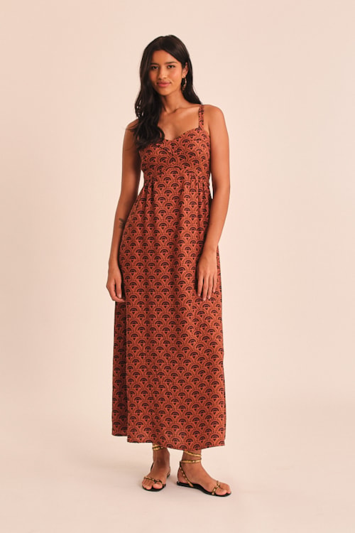 Vestido Cropped Sol Do Deserto Estampado - foto 2