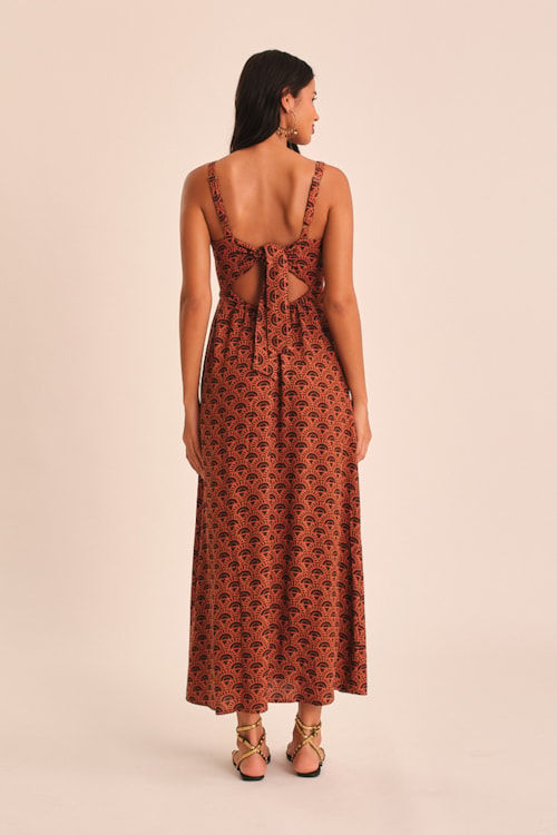 Vestido Cropped Sol Do Deserto Estampado - foto 6