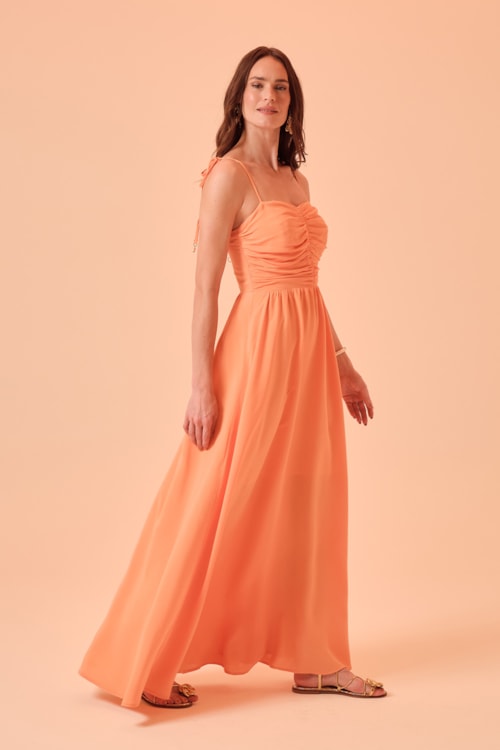 Vestido Cropped Solares Laranja - foto 3