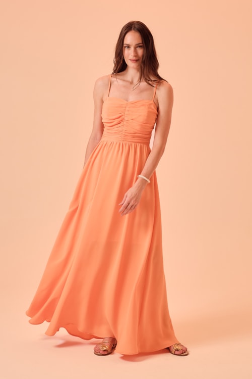 Vestido Cropped Solares Laranja - foto 1