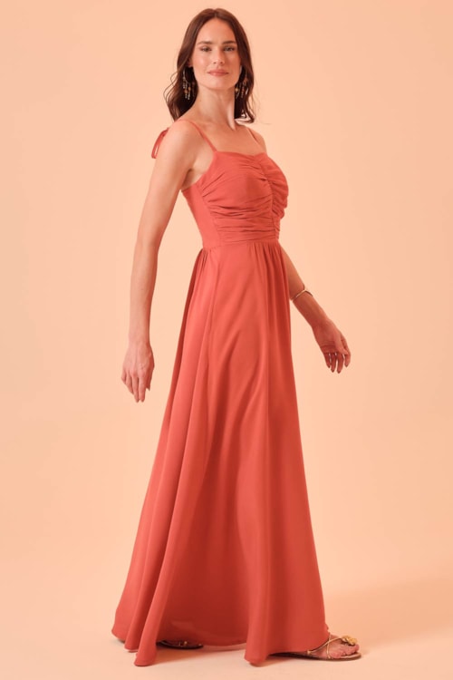 Vestido Cropped Solares Terracota - foto 3