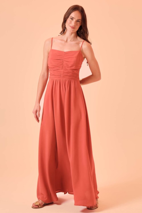 Vestido Cropped Solares Terracota - foto 1